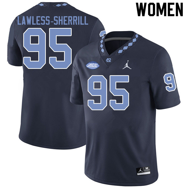 Jordan Brand Women #95 Brant Lawless-Sherrill North Carolina Tar Heels College Football Jerseys Sale